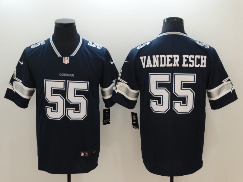Men Dallas Cowboys #55 Vander esch Blue Nike Vapor Untouchable Limited Playe NFL Jerseys